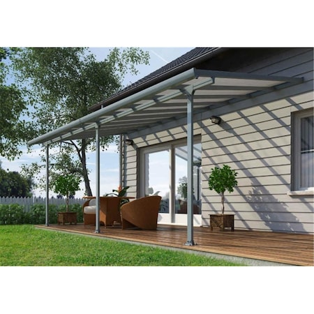 Palram Palram - Canopia HG9424 Feria Patio Cover - 10 ft. x 24 ft. - Gray HG9424